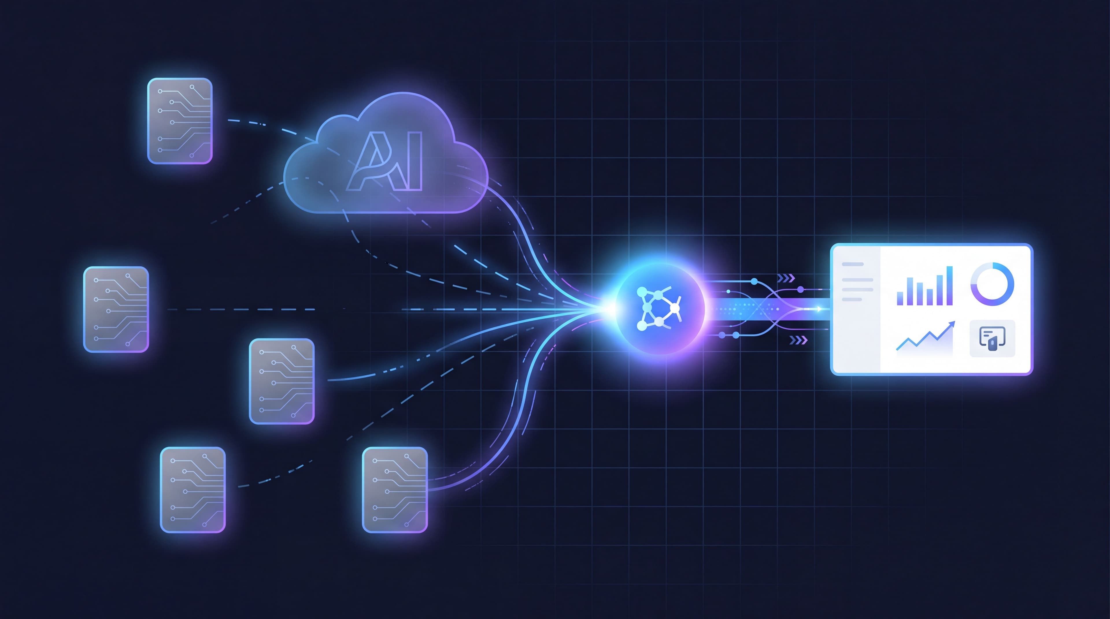 Marketing attribution software buyer's guide: fragmented data sources feeding into a broken attribution model versus a unified verification layer, in MarqOps brand colors