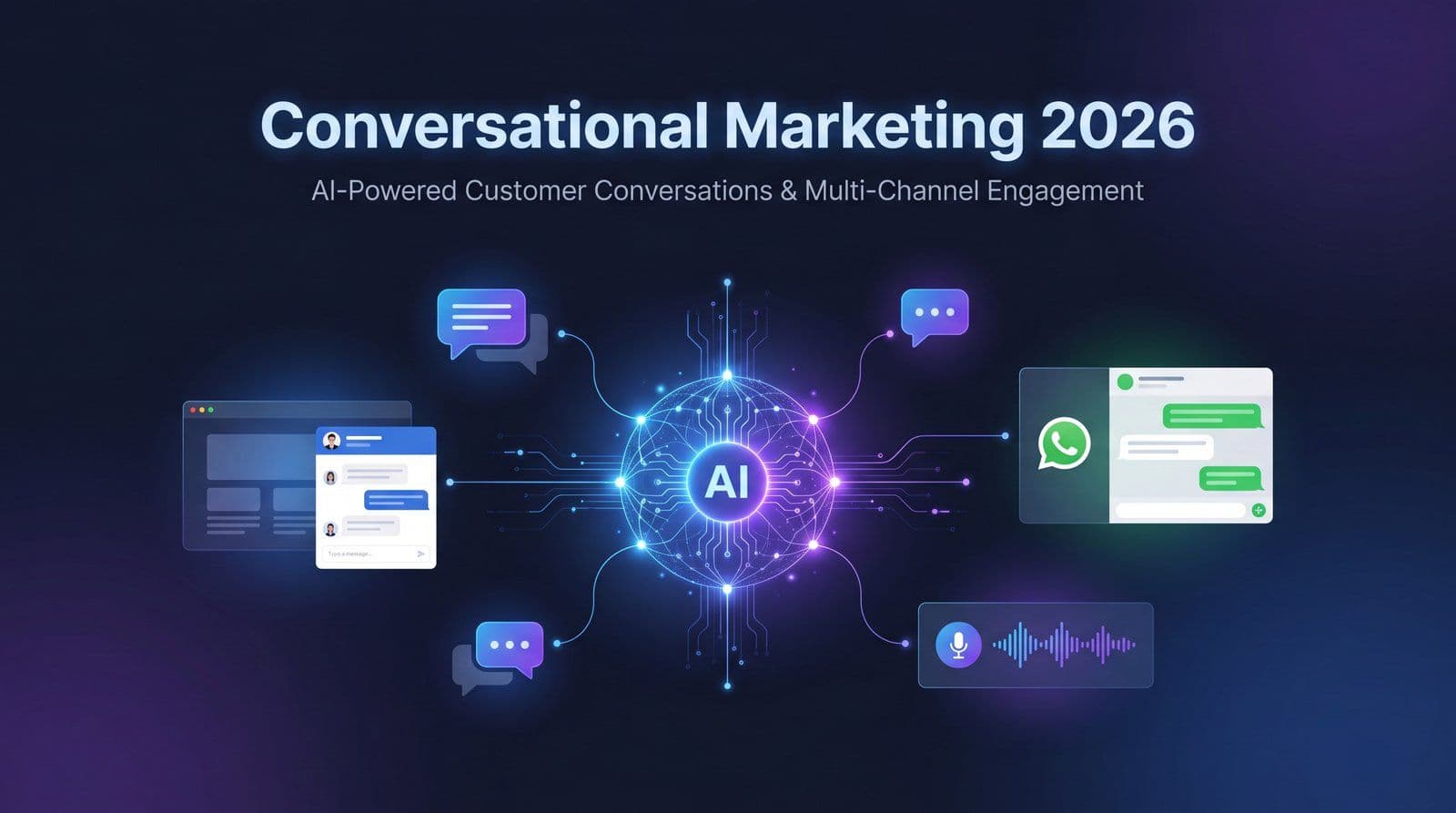 Conversational marketing in 2026 powered by AI agents across chat, messaging, and voice channels