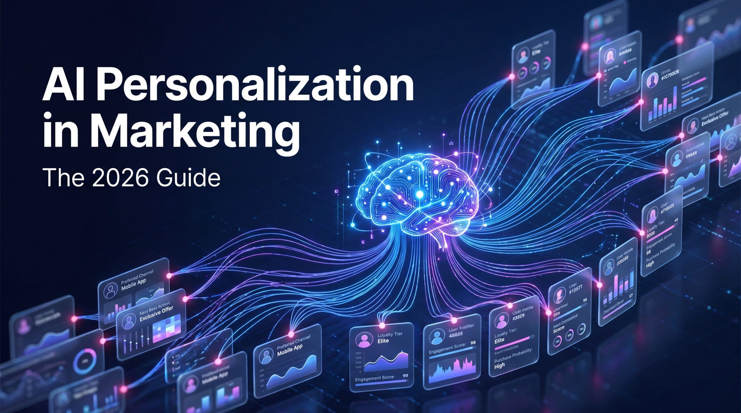 AI personalization marketing dashboard visualizing 1:1 customer experiences