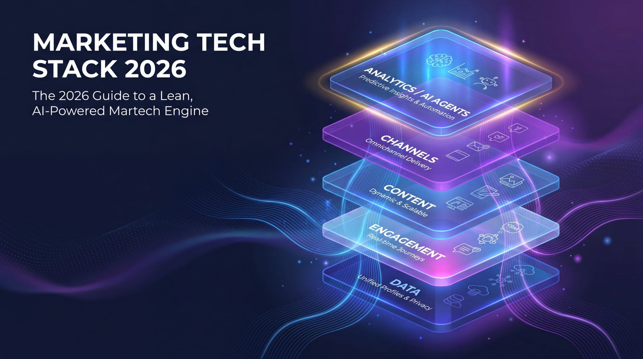 Marketing tech stack 2026 layered diagram