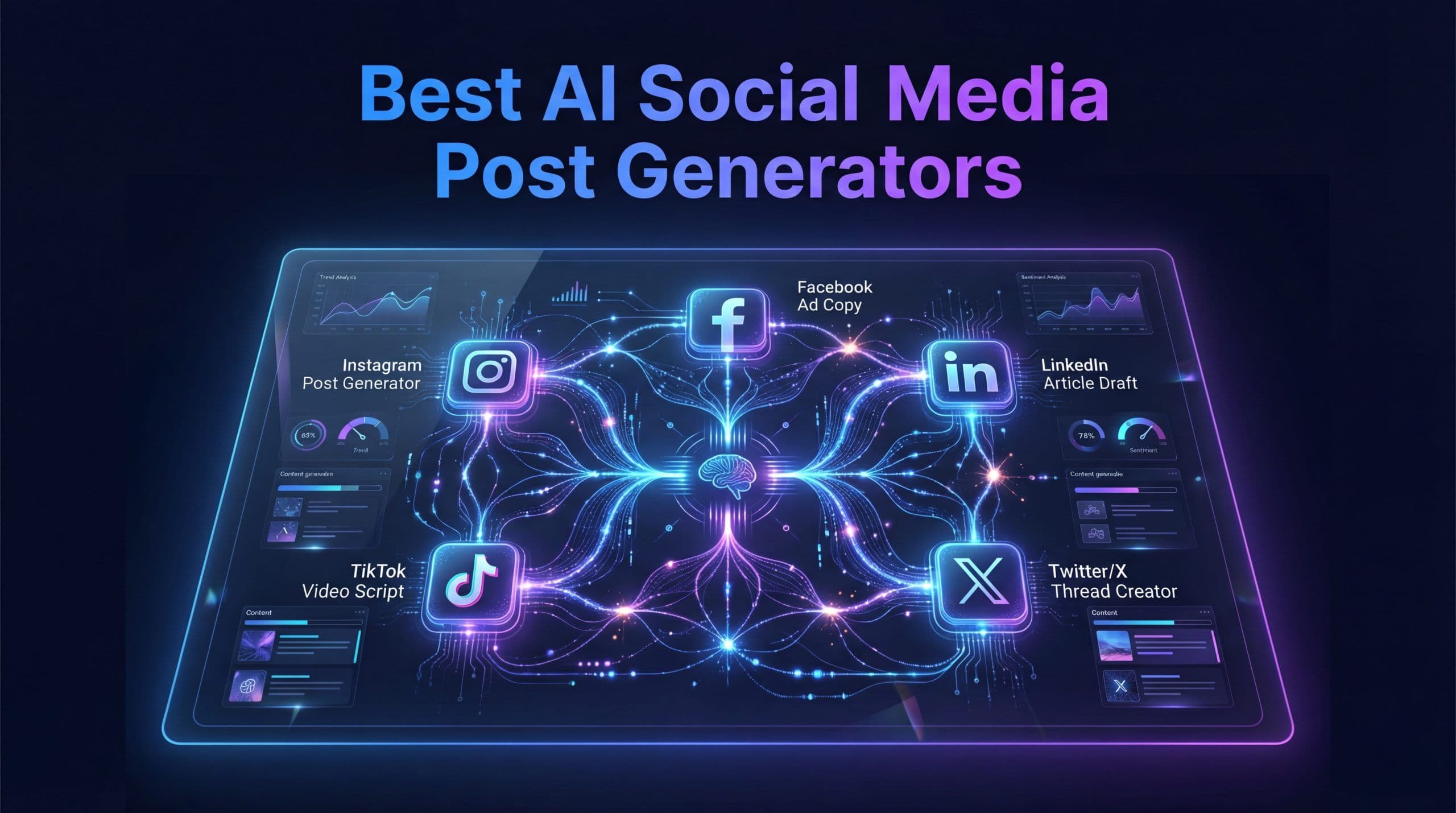 Best AI social media post generator tools comparison 2026